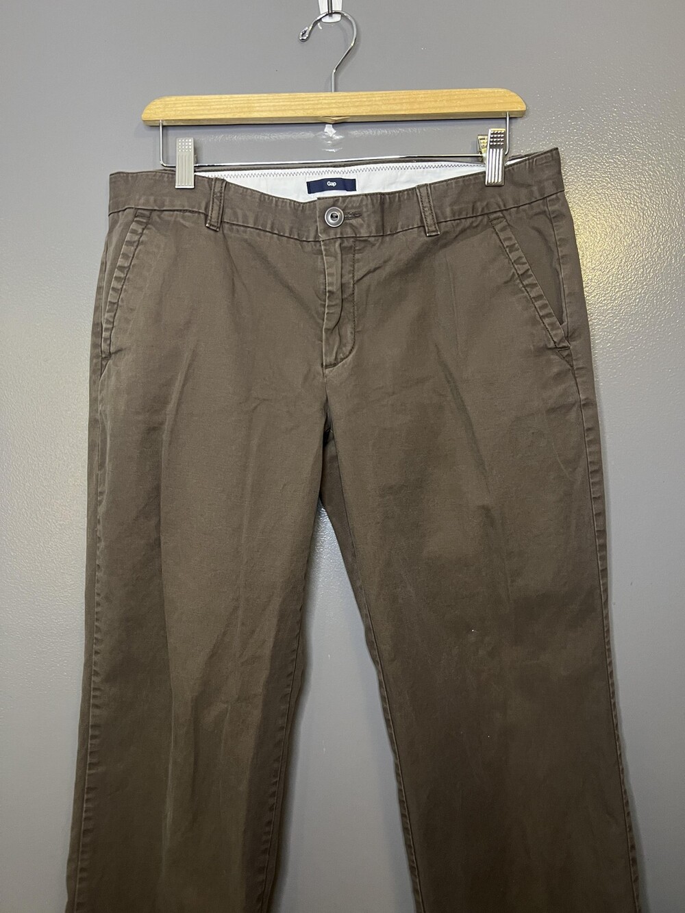 Gap Pants Womens 8 Ankle Brown Classic Khaki Chino Straight Leg Twill Casual